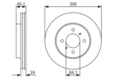 0986479R51 BOSCH Тормозной диск