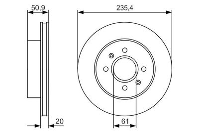 0986479R52 BOSCH Тормозной диск