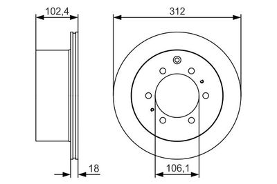 0986479R57 BOSCH Тормозной диск