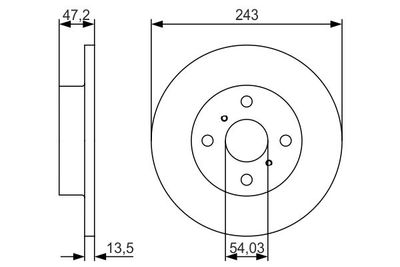 0986479R87 BOSCH Тормозной диск