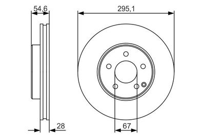 0986479R99 BOSCH Тормозной диск