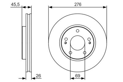 0986479S00 BOSCH Тормозной диск