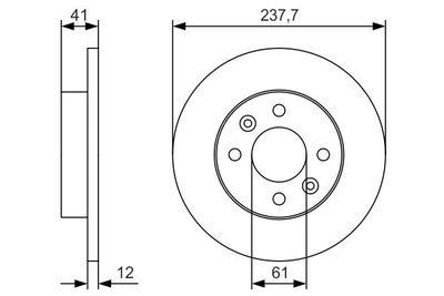 0986479S45 BOSCH Тормозной диск