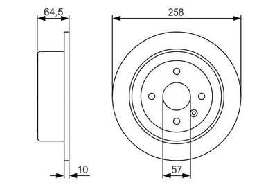 0986479S75 BOSCH Тормозной диск