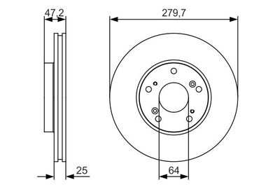 0986479S82 BOSCH Тормозной диск