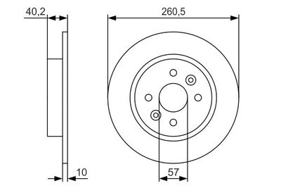 0986479S85 BOSCH Тормозной диск