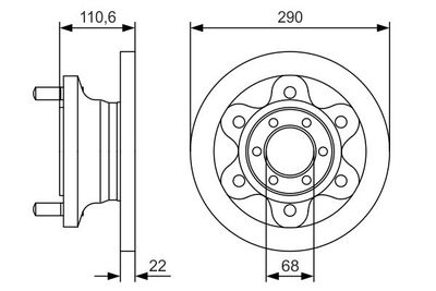 0986479S95 BOSCH Тормозной диск