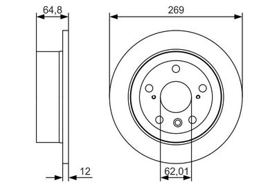 0986479T13 BOSCH Тормозной диск