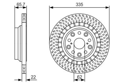 0986479T35 BOSCH Тормозной диск