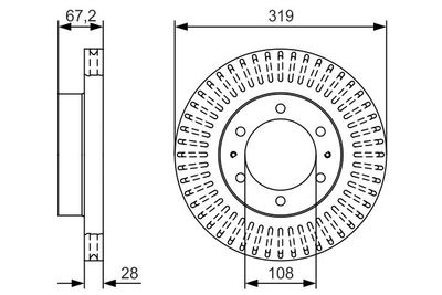 0986479T36 BOSCH Тормозной диск