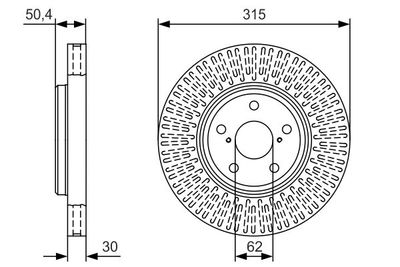 0986479T40 BOSCH Тормозной диск