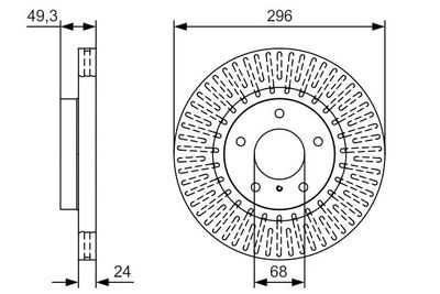 0986479T44 BOSCH Тормозной диск