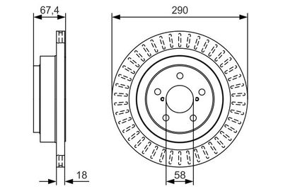 0986479T56 BOSCH Тормозной диск