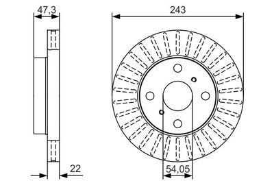 0986479T72 BOSCH Тормозной диск