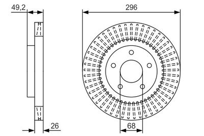 0986479T99 BOSCH Тормозной диск