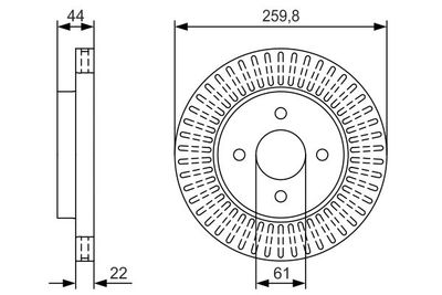 0986479U02 BOSCH Тормозной диск