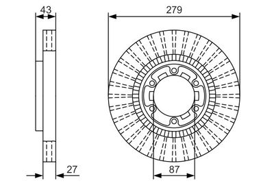 0986479U06 BOSCH Тормозной диск