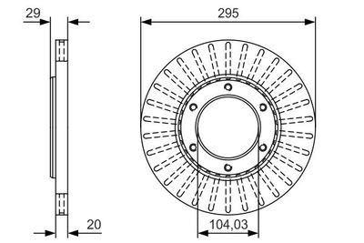 0986479U33 BOSCH Тормозной диск