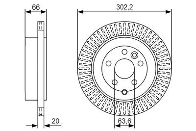 0986479U44 BOSCH Тормозной диск