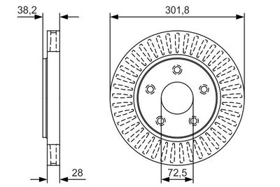 0986479U45 BOSCH Тормозной диск