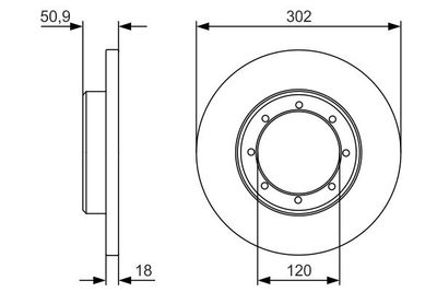 0986479U60 BOSCH Тормозной диск