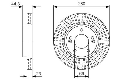 0986479U82 BOSCH Тормозной диск