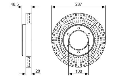 0986479U90 BOSCH Тормозной диск