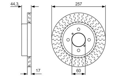 0986479U93 BOSCH Тормозной диск