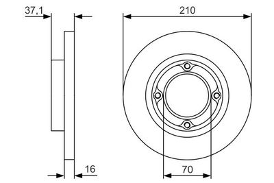 0986479U96 BOSCH Тормозной диск