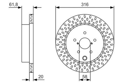 0986479V05 BOSCH Тормозной диск