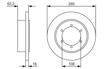 0986479V14 BOSCH Тормозной диск