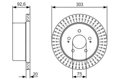 0986479V26 BOSCH Тормозной диск