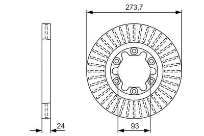 0986479V36 BOSCH Тормозной диск