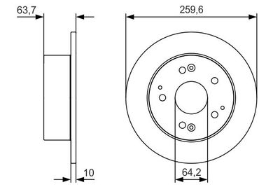 0986479V39 BOSCH Тормозной диск