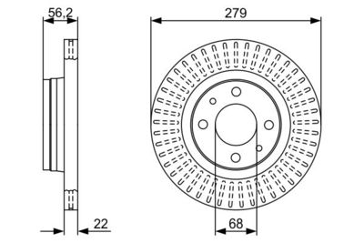 0986479V45 BOSCH Тормозной диск