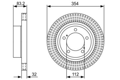 0986479V50 BOSCH Тормозной диск