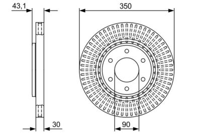 0986479V51 BOSCH Тормозной диск