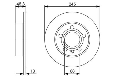 0986479V52 BOSCH Тормозной диск