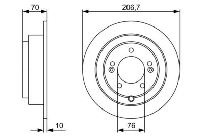 0986479V53 BOSCH Тормозной диск