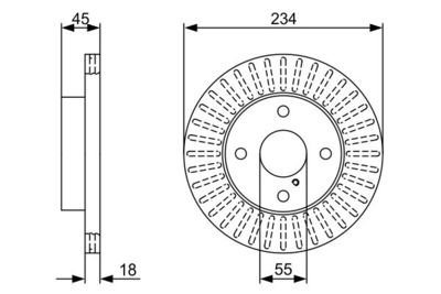 0986479V65 BOSCH Тормозной диск