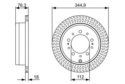 0986479V83 BOSCH Тормозной диск