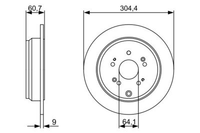 0986479V84 BOSCH Тормозной диск