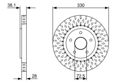 0986479V85 BOSCH Тормозной диск