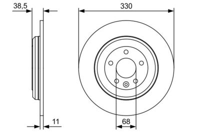 0986479W01 BOSCH Тормозной диск