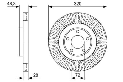 0986479W04 BOSCH Тормозной диск