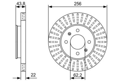 0986479W05 BOSCH Тормозной диск