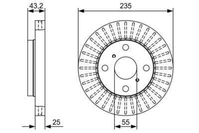 0986479W10 BOSCH Тормозной диск