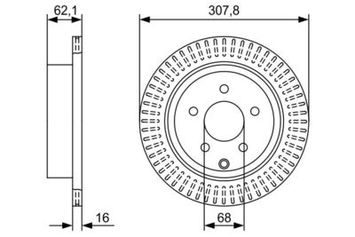 0986479W11 BOSCH Тормозной диск