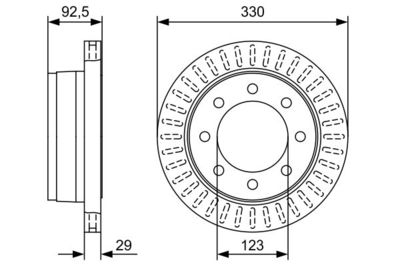 0986479W25 BOSCH Тормозной диск