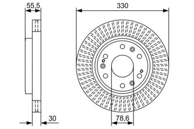 0986479W30 BOSCH Тормозной диск